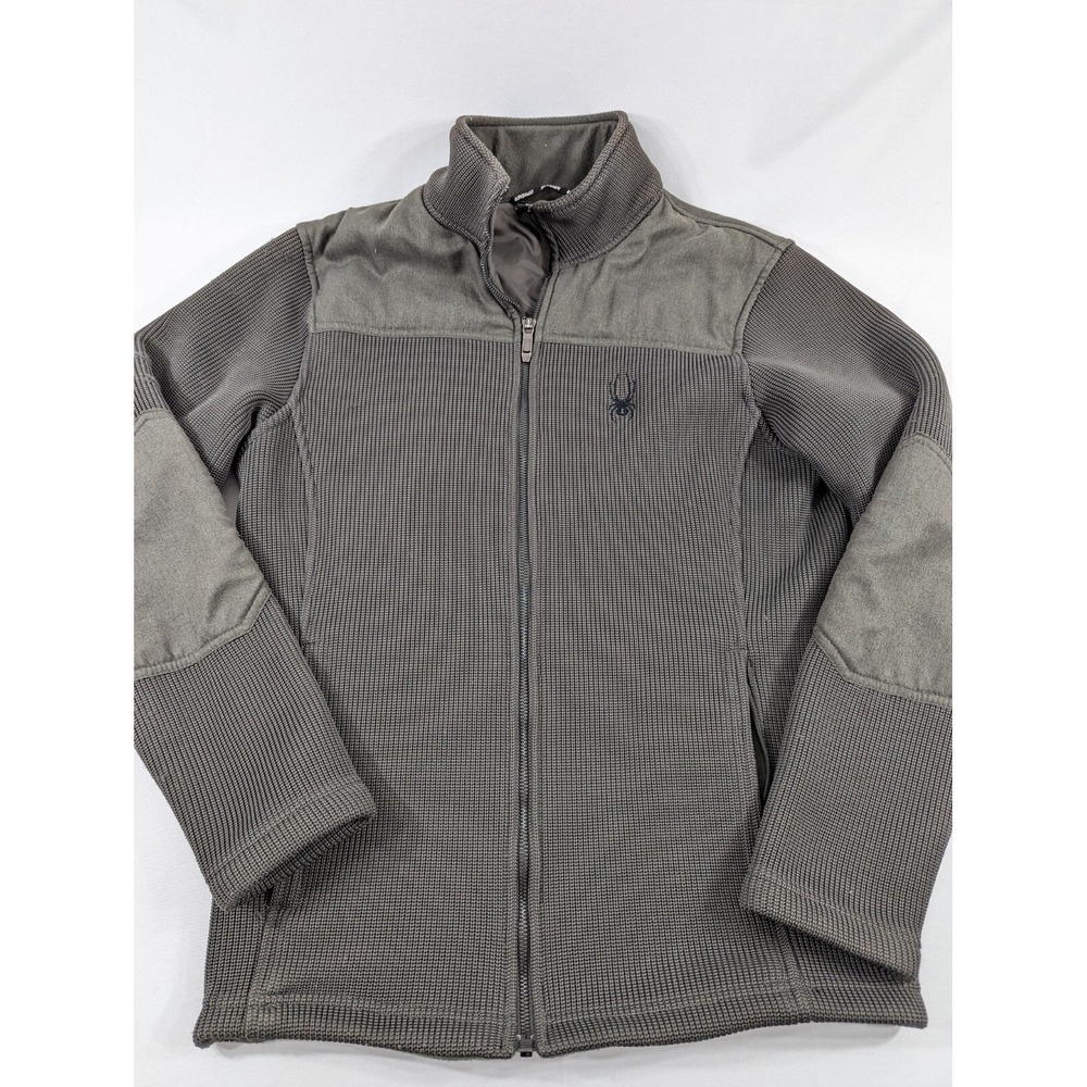 Spyder Mens Sz Small Green Core Sweater Heavy Weight Jacket Zip Up